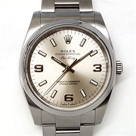 rolex air king silver|air king rolex for sale.